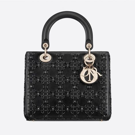 Dior Çanta Lady Siyah - Dior Canta Lady Dior Bag In Embroidered Calfskin Siyah