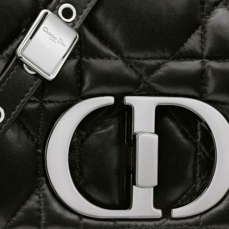 Dior Çanta Large Caro Siyah - Dior Canta Large Dior Caro Bag Black Quilted Macrocannage Calfskin Siyah