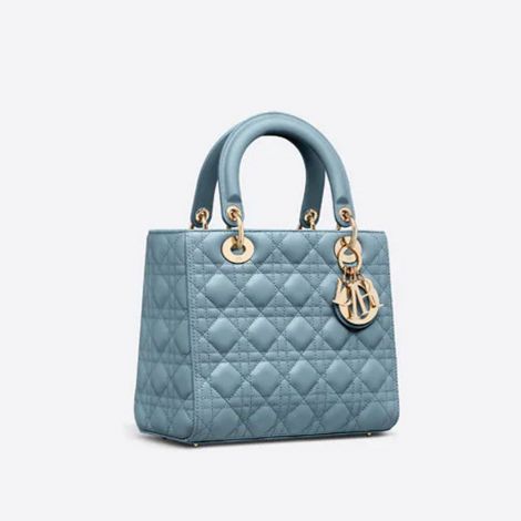 Dior Çanta Lady Dior Mavi - Dior Canta Medium Lady Dior Bag Horizon Blue Cannage Lambskin Mavi