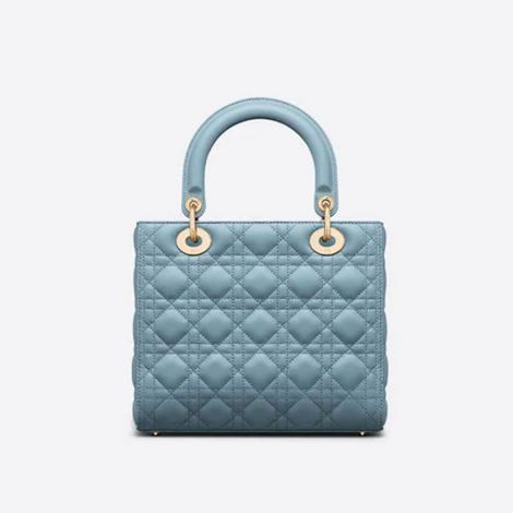 Dior Çanta Lady Dior Mavi - Dior Canta Medium Lady Dior Bag Horizon Blue Cannage Lambskin Mavi
