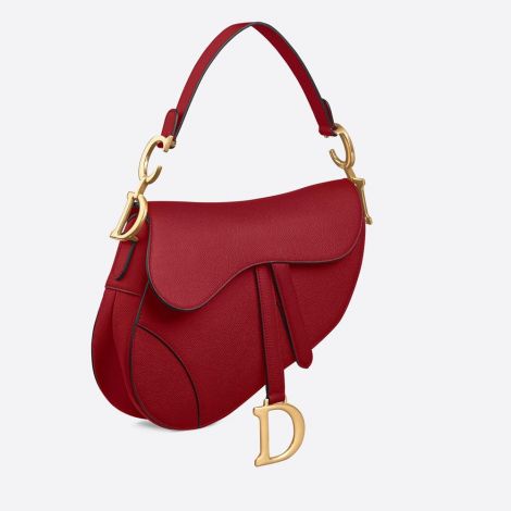 Dior Çanta Saddle Kırmızı - Dior Canta Saddle Calfskin Bag El Cantasi Kirmizi