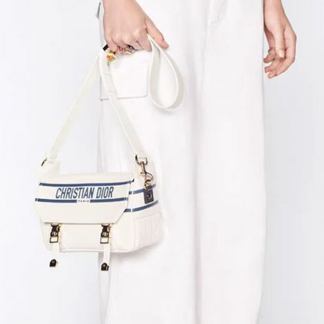 Dior Çanta Diorcamp Small Beyaz - Dior Canta Small Diorcamp Bag White And Blue Smooth Calfskin Beyaz