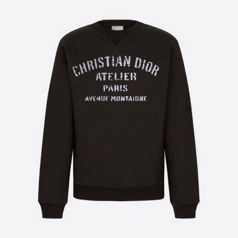 Dior Sweatshirt Atelier Siyah - Dior Sweatshirt 2021 Atelier Sweatshirt Black Cotton Fleece Siyah