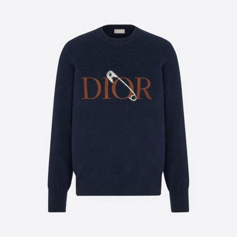 Dior Sweatshirt Judy Blame Lacivert - Dior Sweatshirt 2021 Judy Blame Sweater Brushed Wool Jersey Lacivert