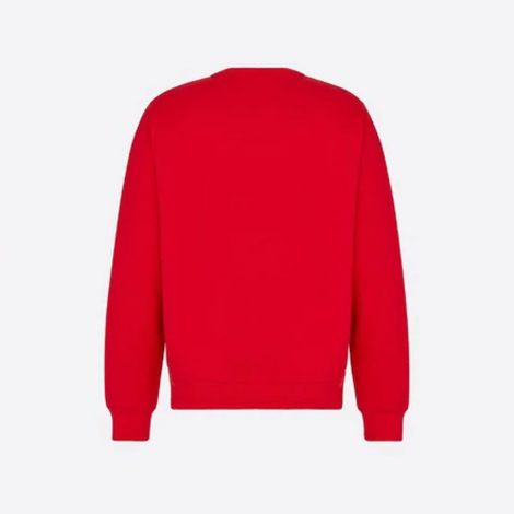 Dior Sweatshirt Judy Blame Kırmızı - Dior Sweatshirt 2021 Judy Blame Sweatshirt Red Cotton Fleece Kirmizi