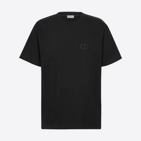 Dior Tişört CD Icon Siyah - Dior Tisort Cd Icon T Shirt Black Cotton Compact Jersey Siyah