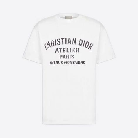 Dior Tişört Atelier Beyaz - Dior Tisort Oversized Christian Dior Atelier T Shirt Beyaz
