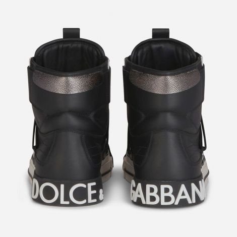 Dolce Gabbana Ayakkabı Calfskin 2.0 Siyah - Dolce Gabbana Ayakkabi Calfskin 2 Zero Custom High Top Sneakers Siyah