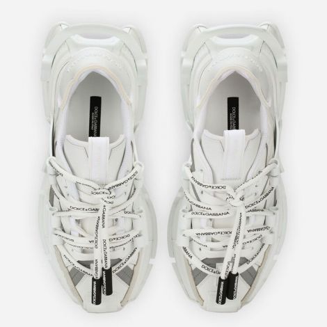 Dolce Gabbana Ayakkabı Space Beyaz - Dolce Gabbana Kadin Ayakkabi Mixed Material Space Sneakers Beyaz