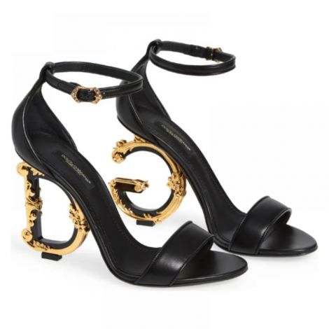 Dolce & Gabbana Ayakkabı DG Topuklu Siyah - Dolce Gabbana Keira Baroque Heel Sandal Dolce Gabbana Dg Topuklu Ayakkabı Siyah