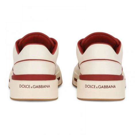 Dolce & Gabbana Ayakkabı New Roma Beyaz - Dolce Gabbana New Roma Sneaker Dolce Gabbana Erkek Ayakkabi Dolce Gabbana Ayakkabi Kirmizi Beyaz
