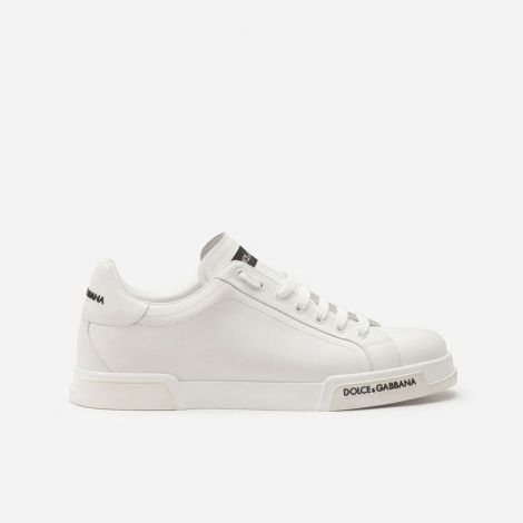 Dolce Gabbana Ayakkabı Calfskin Beyaz - Dolce Gabbana Shoes Calfskin Nappa Portofino Sneakers White Beyaz