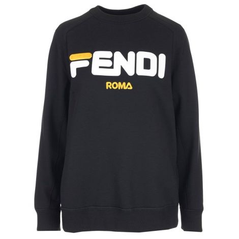 Fendi Sweatshirt Roma Lacivert - Fendi Sweatshirt Erkek Roma Special Edition Lacivert