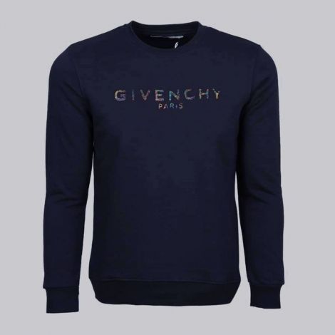 Givenchy Sweatshirt Paris Lacivert - Givenchy Sweatshirt 20 Paris Erkek Lacivert