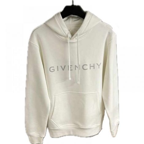 Givenchy Kapüşonlu Sweatshirt Beyaz - Givenchy Sweatshirt Givenchy Kapusonlu Sweatshirt 3588 Beyaz