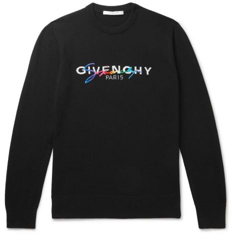 Givenchy Sweatshirt Logo Siyah - Givenchy Sweatshirt Sweater Paris Logo Erkek Siyah