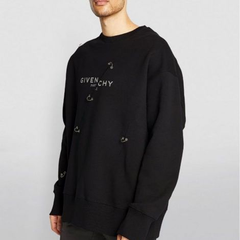 Givenchy Sweatshirt Trompe Loeil Siyah - Givenchy Trompe Loeil Sweatshirt Erkek Siyah