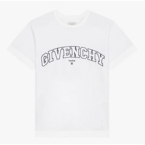 Givenchy Tişört College Beyaz - Givenchy College T Shirt Givenchy Erkek Tisort Beyaz