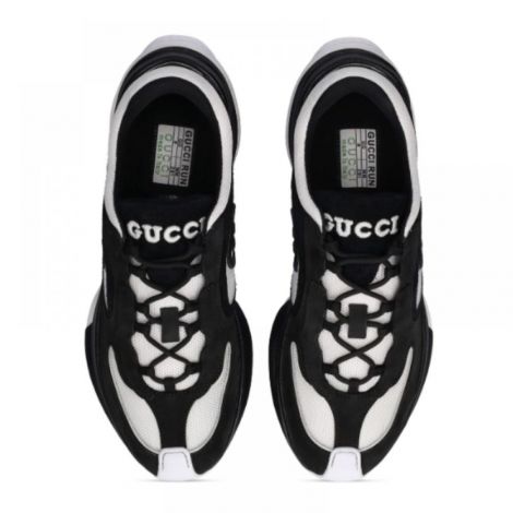Gucci Ayakkabı GG Premium Siyah - Gucci GG Premium Tech And Leather Sneakers Gucci Erkek Ayakkabi Gucci Erkek Sneaker Gucci Ayakkabi Siyah
