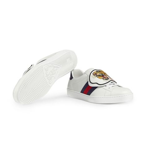 Gucci Ayakkabı Ace Patch Beyaz - Gucci Ace Sneakers With Removable Patches