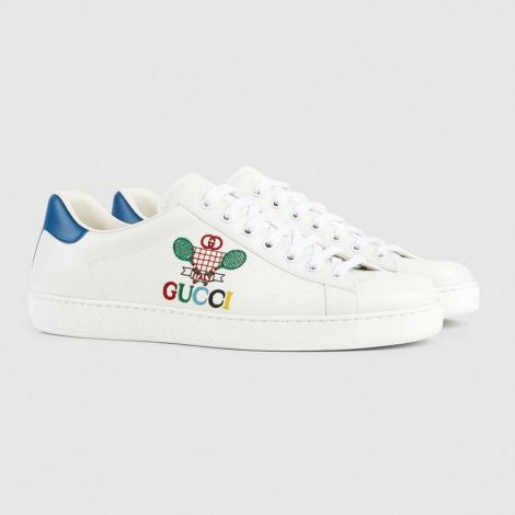 Gucci Ayakkabı Tennis Beyaz - Gucci Ayakkabi 2020 Erkek Mens Ace Sneaker With Gucci Tennis Mavi Beyaz