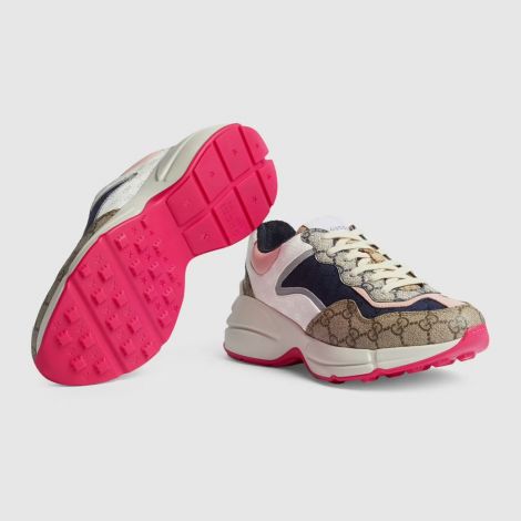 Gucci Ayakkabı Rhyton GG Bej - Gucci Ayakkabi 2021 Gg Rhyton Sneaker Beige Pink Bej