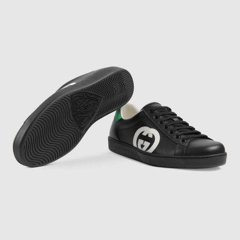 Gucci Ayakkabı Interlocking Siyah - Gucci Ayakkabi 2021 Mens Ace Sneaker With Interlocking G Siyah