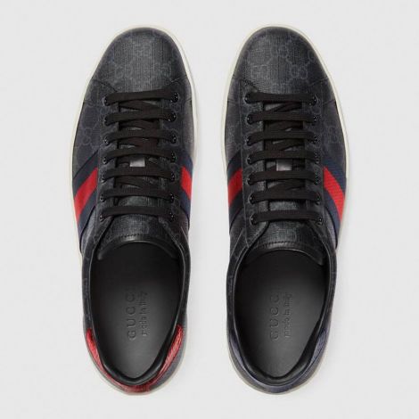 Gucci Ayakkabı Supreme Siyah - Gucci Ayakkabi Erkek 2020 Ace Gg Supreme Sneaker Siyah