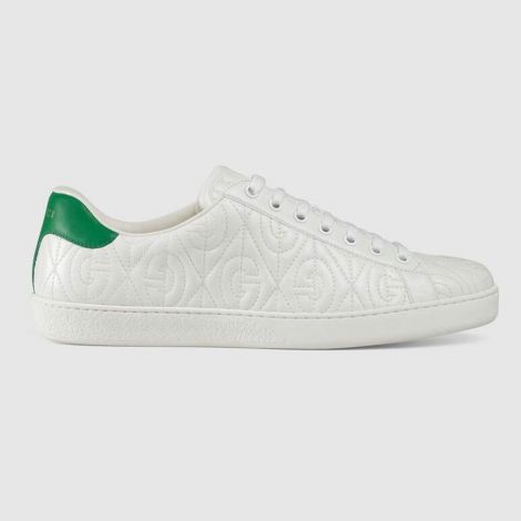 Gucci Ayakkabı Ace Rhombus Beyaz - Gucci Ayakkabi Erkek 21 Ace G Rhombus Sneaker Beyaz