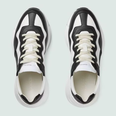Gucci Ayakkabı Rhyton Siyah - Gucci Ayakkabi Erkek Low Top Mens Rhyton Sneaker Beyaz Siyah