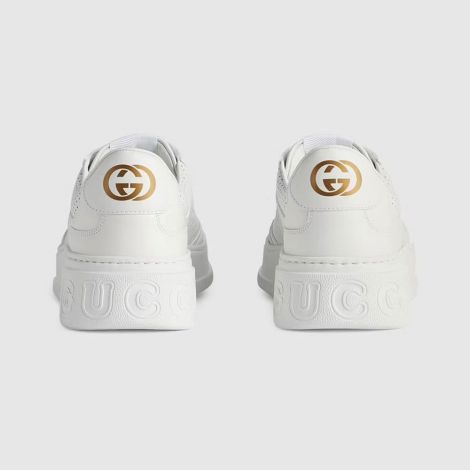 Gucci Ayakkabı GG Embossed Beyaz - Gucci Ayakkabi Erkek Low Top Sneakers For Mens Gg Embossed Sneaker Beyaz