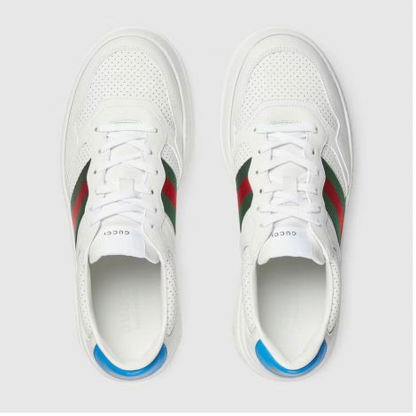 Gucci Ayakkabı Sneaker With Web Beyaz - Gucci Ayakkabi Erkek Mens Sneaker With Web White Erkek Beyaz