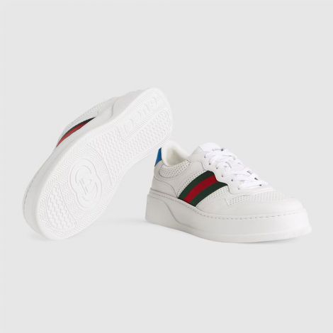 Gucci Ayakkabı Sneaker With Web Beyaz - Gucci Ayakkabi Erkek Mens Sneaker With Web White Erkek Beyaz