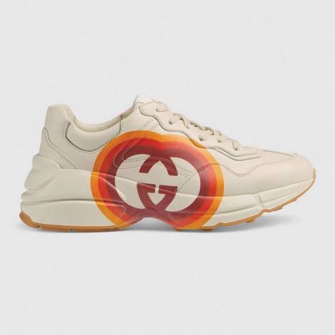 Gucci Ayakkabı Rhyton Beyaz - Gucci Ayakkabi Kadin 2020 Rhyton Sneaker Orange Interlocking G Beyaz