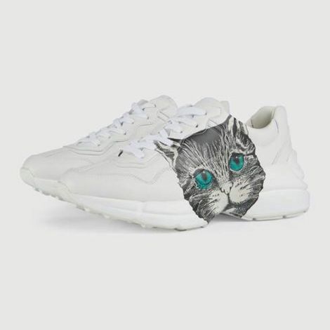 Gucci Ayakkabı Rhyton Mystic Beyaz - Gucci Ayakkabi Kadin 21 Rhyton Sneaker With Mystic Cat Beyaz