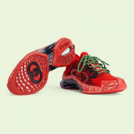 Gucci Ayakkabı Run Sneaker Kırmızı - Gucci Ayakkabi Kadin Womens Gucci Run Sneaker Red Kirmizi