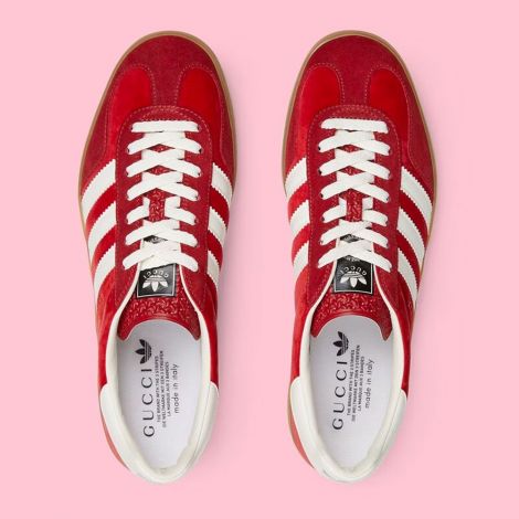 Gucci Ayakkabı Adidas Gazelle Kırmızı - Gucci Erkek Ayakkabi Adidas X Gucci Mens Gazelle Sneaker Kirmizi