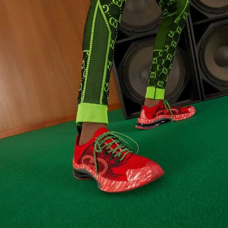 Gucci Ayakkabı Run Sneaker Kırmızı - Gucci Erkek Ayakkabi Low Top Sneakers For Men Mens Gucci Run Sneaker Kirmizi