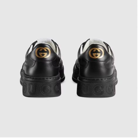 Gucci Ayakkabı GG Embossed Siyah - Gucci Erkek Ayakkabi Mens Gg Embossed Sneaker Black Siyah