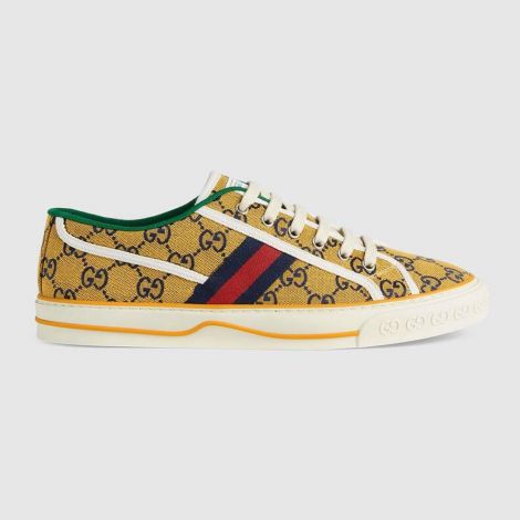 Gucci Ayakkabı Tennis 1977 Sarı - Gucci Erkek Ayakkabi Mens Gucci Tennis 1977 Gg Multicolor Sneaker Sari