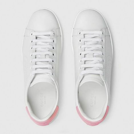 Gucci Ayakkabı Interlocking Beyaz - Gucci Kadin Ayakkabi 2020 Ace Sneaker Interlocking G Pembe Beyaz
