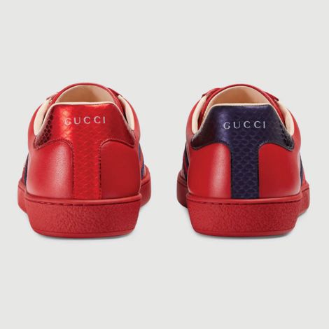 Gucci Ayakkabı Ace Bee Kırmızı - Gucci Kadin Ayakkabi Ace Sneaker Spor Bee Kirmizi