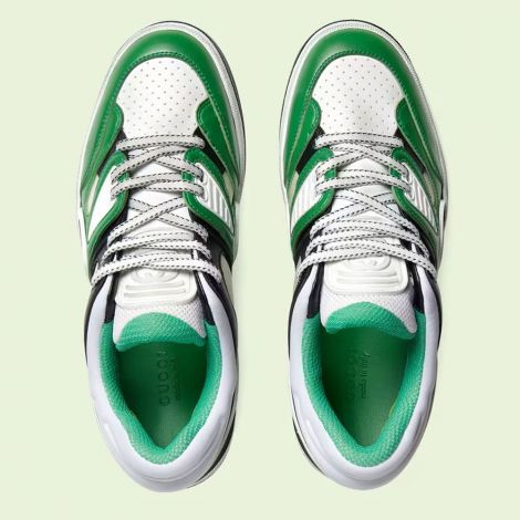 Gucci Ayakkabı Basket Sneaker Beyaz - Gucci Kadin Ayakkabi Womens Gucci Basket Sneaker Green White Beyaz