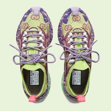 Gucci Ayakkabı Run Sneaker Yeşil - Gucci Kadin Ayakkabi Womens Gucci Run Sneaker Renkli Yesil