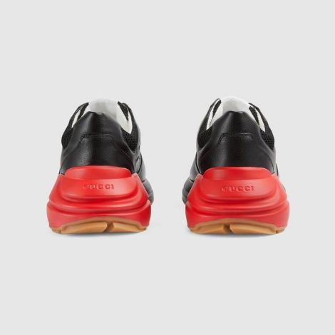 Gucci Ayakkabı Rhyton Siyah - Gucci Men Shoes Low Top Sneakers For Mens Rhyton Sneaker Siyah