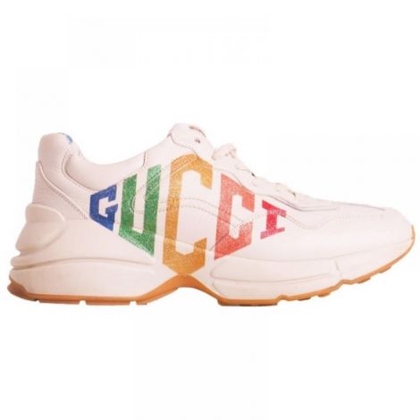 Gucci Ayakkabı Rhyton Glitter Beyaz - Gucci Rhyton Glitter Sneakers Gucci Kadin Ayakkabi Gucci Ayakkabi Beyaz