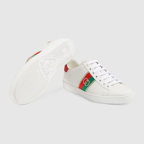 Gucci Ayakkabı Interlocking G Beyaz - Gucci Sneaker Kadin Ace Sneaker With Interlocking G Beyaz