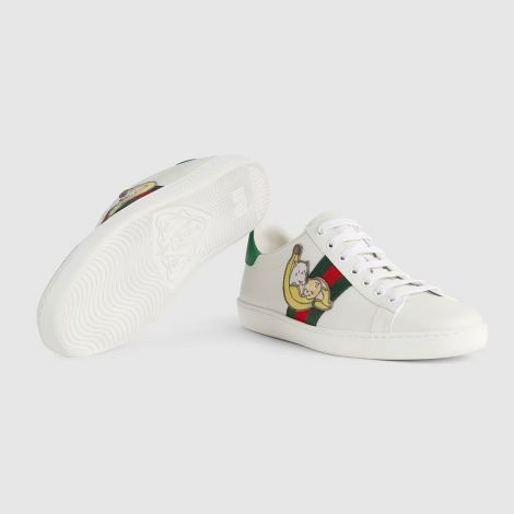 Gucci Ayakkabı Ace Bananya Beyaz - Gucci Sneaker Kadin Bananya Ace Sneaker Cat White Beyaz