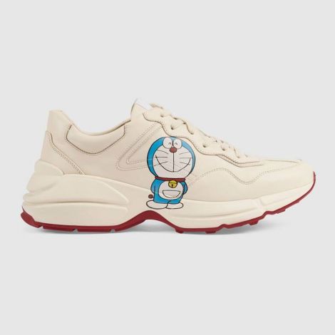 Gucci Ayakkabı Rhyton Doraemon Beyaz - Gucci Sneakers Ayakkabi Doraemon X Gucci Mens Rhyton Sneaker Red Beyaz