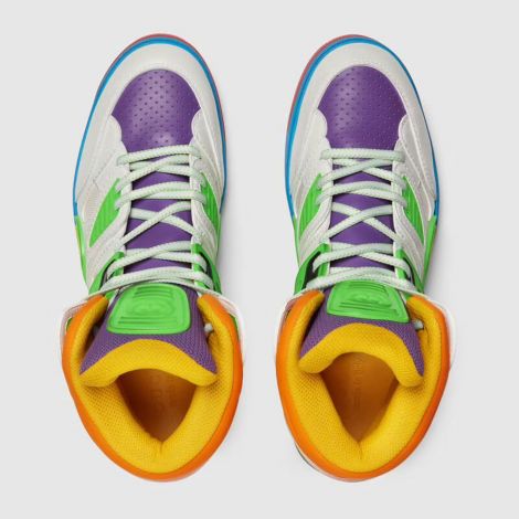 Gucci Ayakkabı Basket Renkli - Gucci Sneakers Erkek Mens Gucci Basket Sneaker Multi Color Renkli